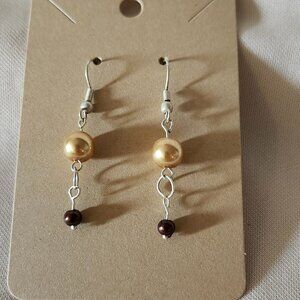 Tiered Shell Flux Pearl Earrings